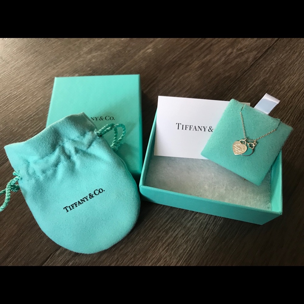 Return to Tiffany Mini Double Heart Tag Pendant
